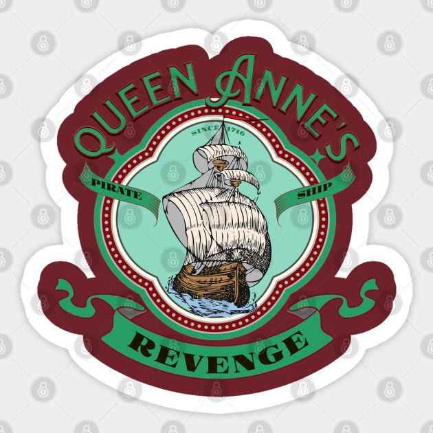 Queen Anne's Revenge Blackbeard's Ship Sticker by Bootylicious